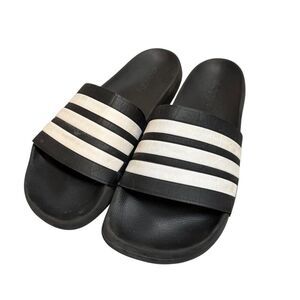 Adidas Black/White Slides Sandals